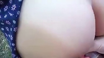 Public sex.Tiny teen 18+ fucks in the forest with stranger in a condom